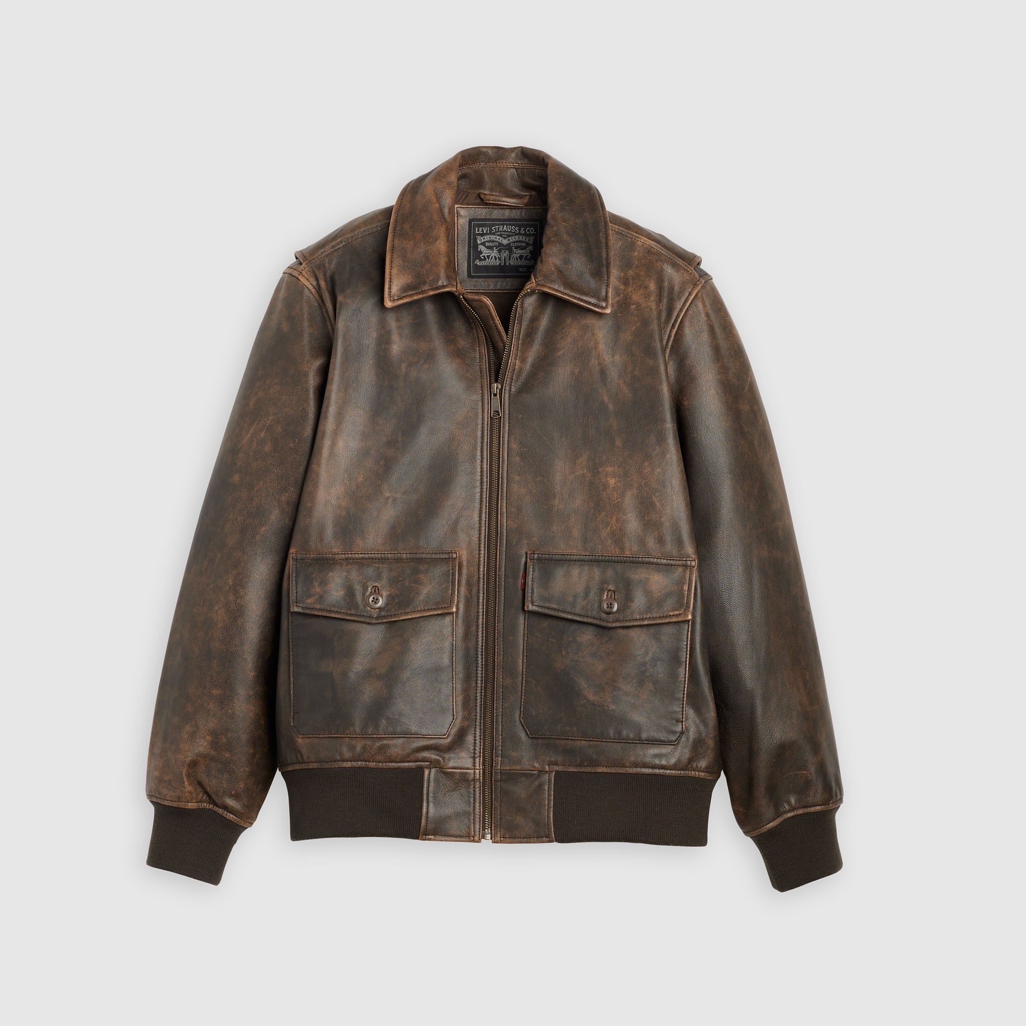 Levi's® Men's Clayton Leather Aviator Jacket - Image 6