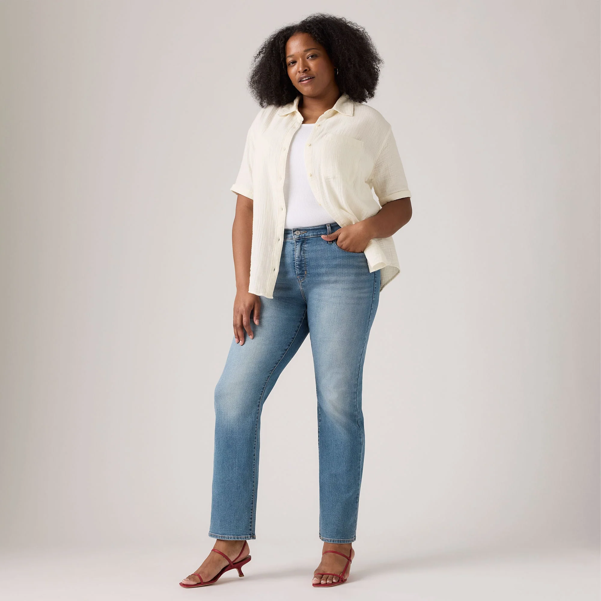 Levi's® Women's 314 Shaping Straight Jeans (Plus Size) - Image 4