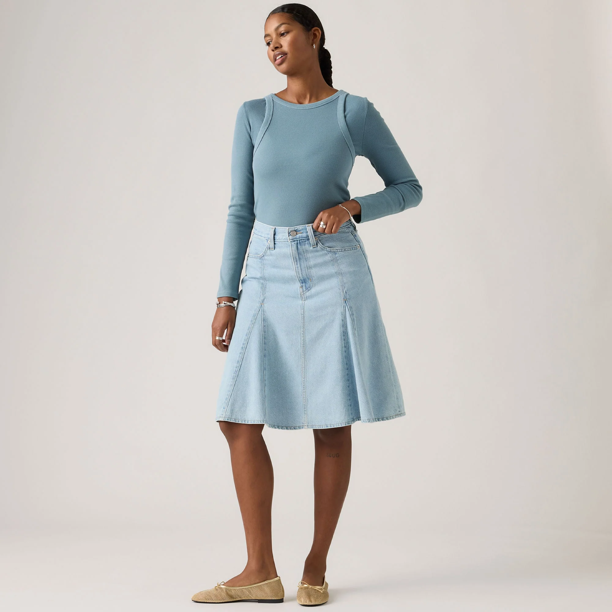 Levi's® Women's Godet Knee-Length Skirt - Image 4