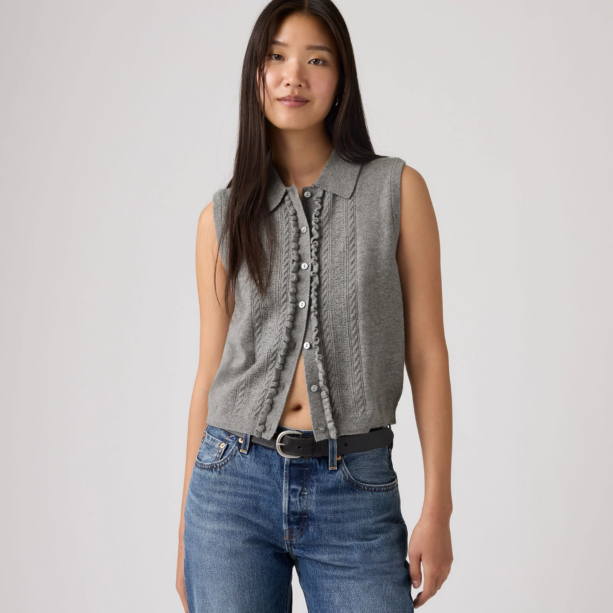 Levi's® Women's Supersoft Mini Ruffle Vest Top - Image 4